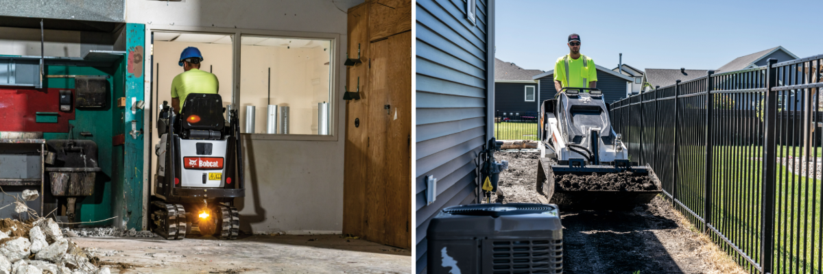 Bobcat compact equipment fitting in Tight Spaces